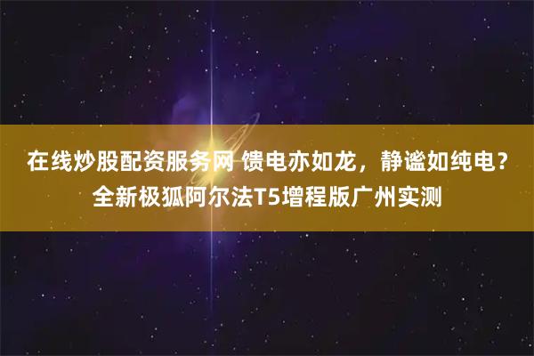 在线炒股配资服务网 馈电亦如龙，静谧如纯电？全新极狐阿尔法T5增程版广州实测
